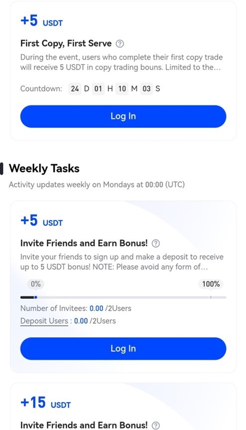 بونوس دعوت از دوستان صرافی Toobit