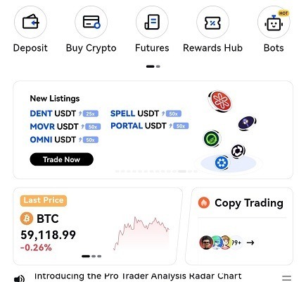 کپی تریدینگ در اپلیکیشن توبیت